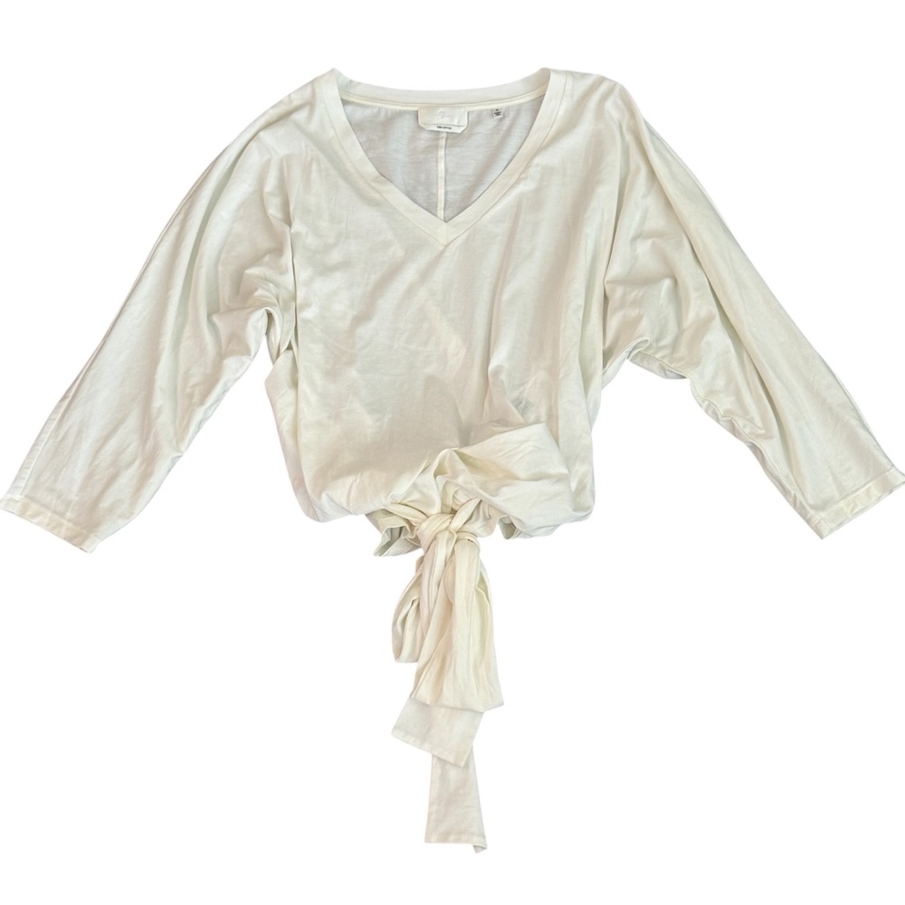 7 For All Mankind Pima Cotton Crisscross V-Neck